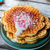 Unser Fantawaffeln-Rezept mit Streuseln ist schön fluffig und schmeckt wie bei Oma