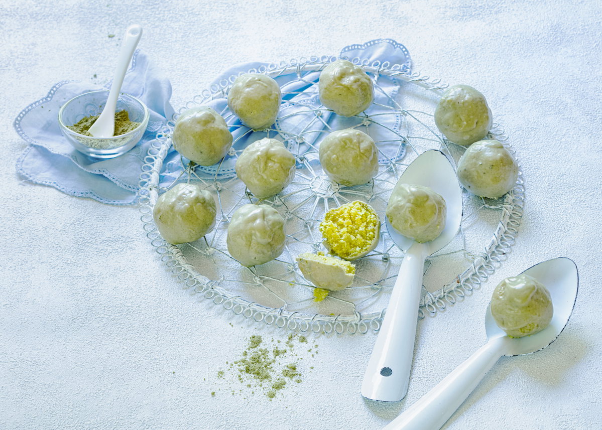 Matcha-Gewürzbällchen