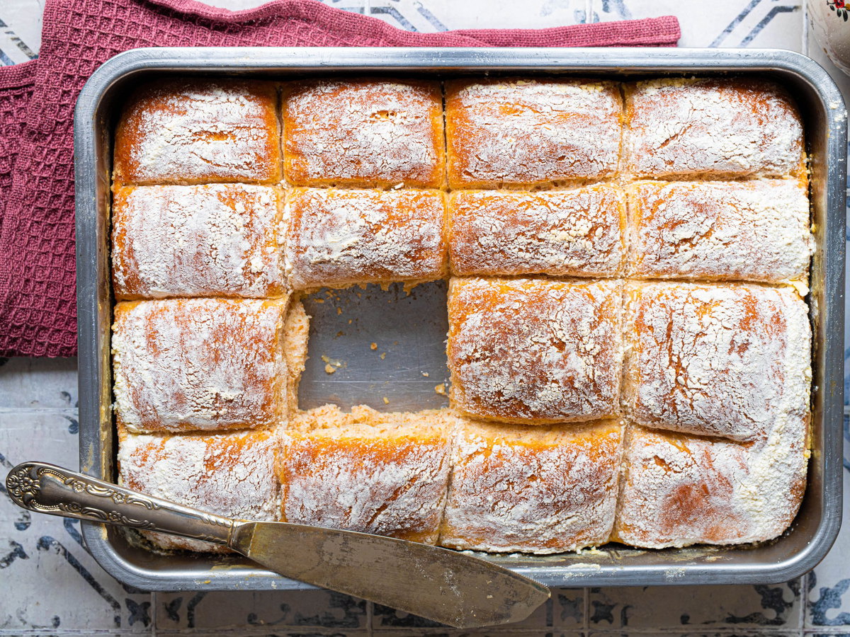 Joghurtbrötchen auf dem Blech