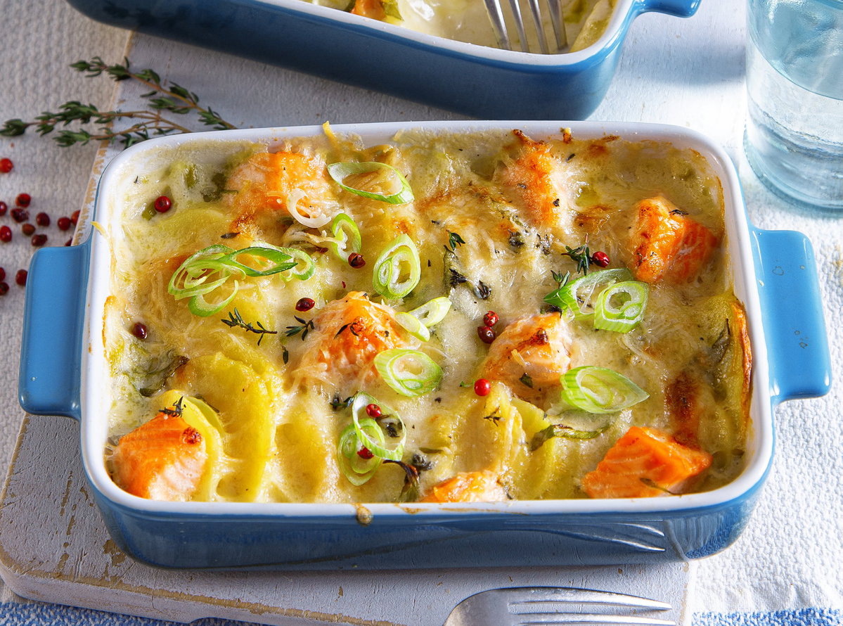 Lachs-Kartoffel-Gratin