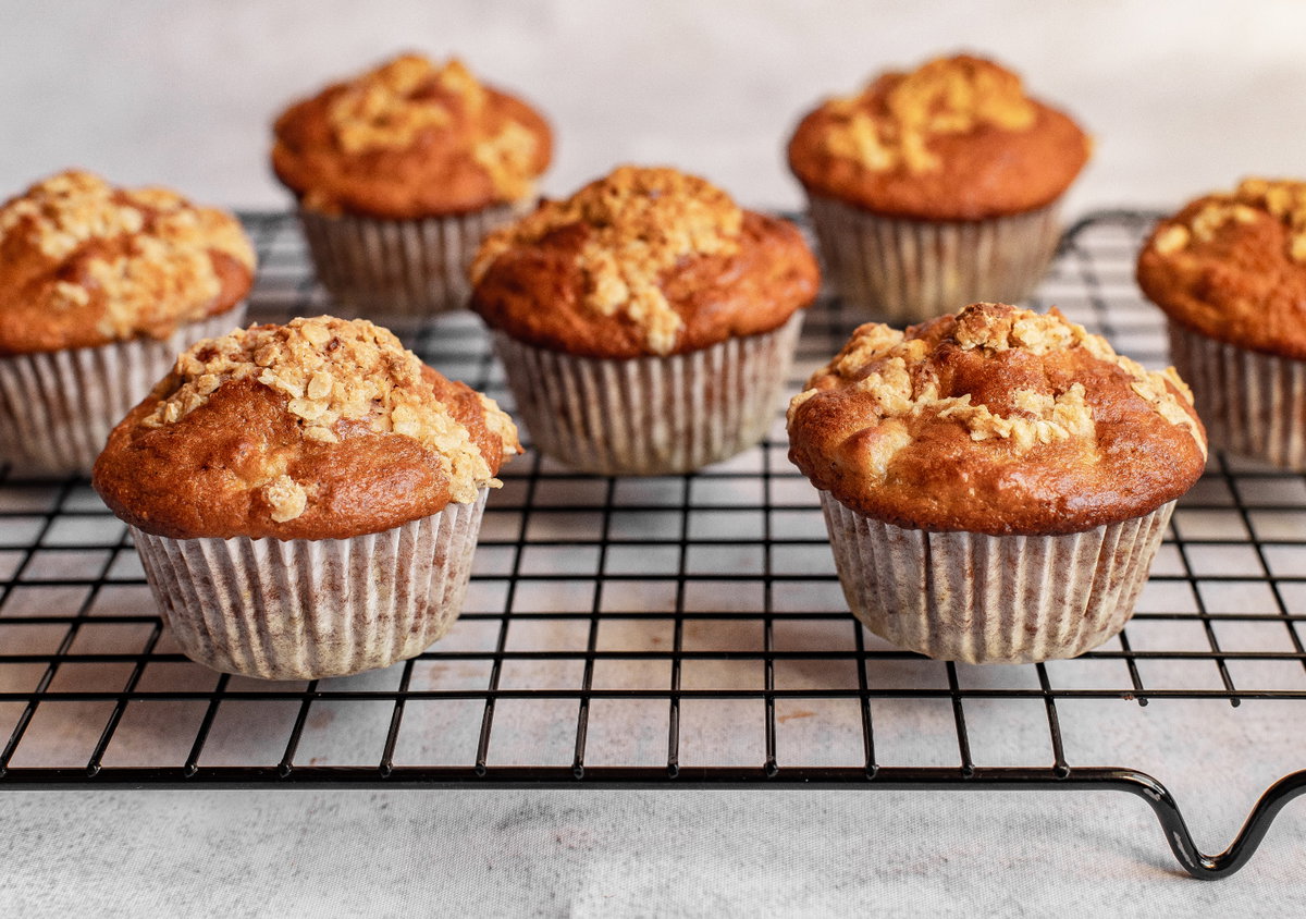 Muffins mit Haferflocken und Quark