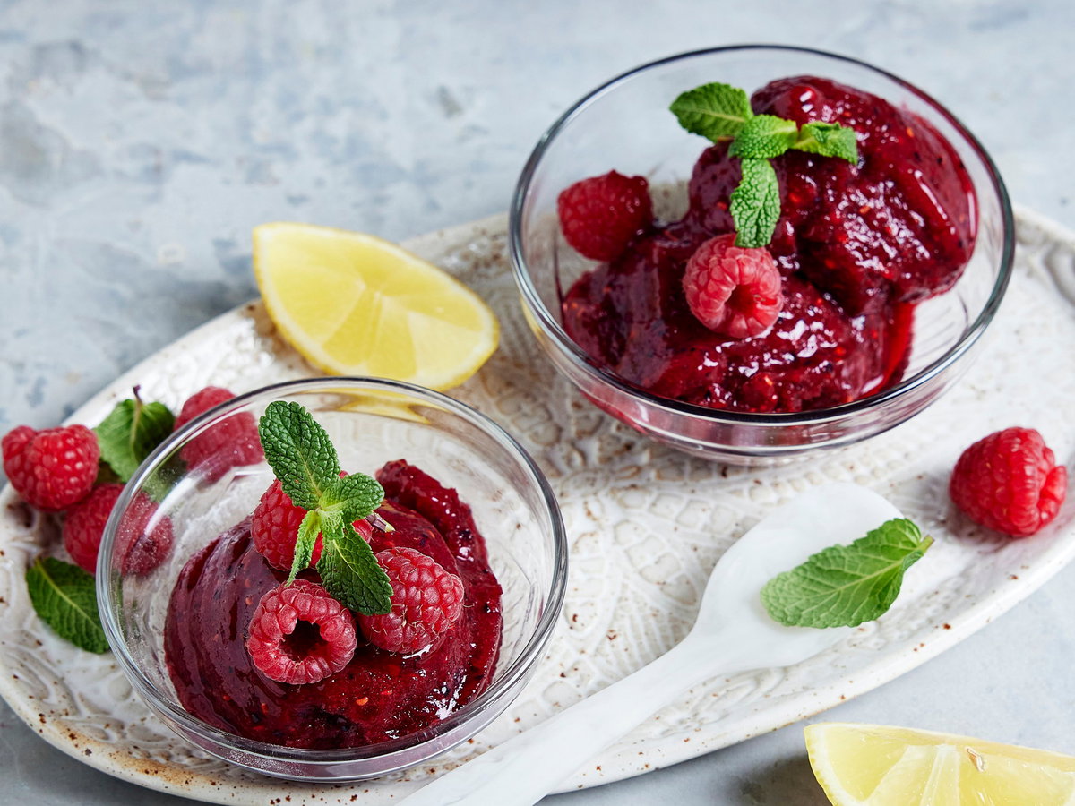 Champagner-Beeren-Sorbet