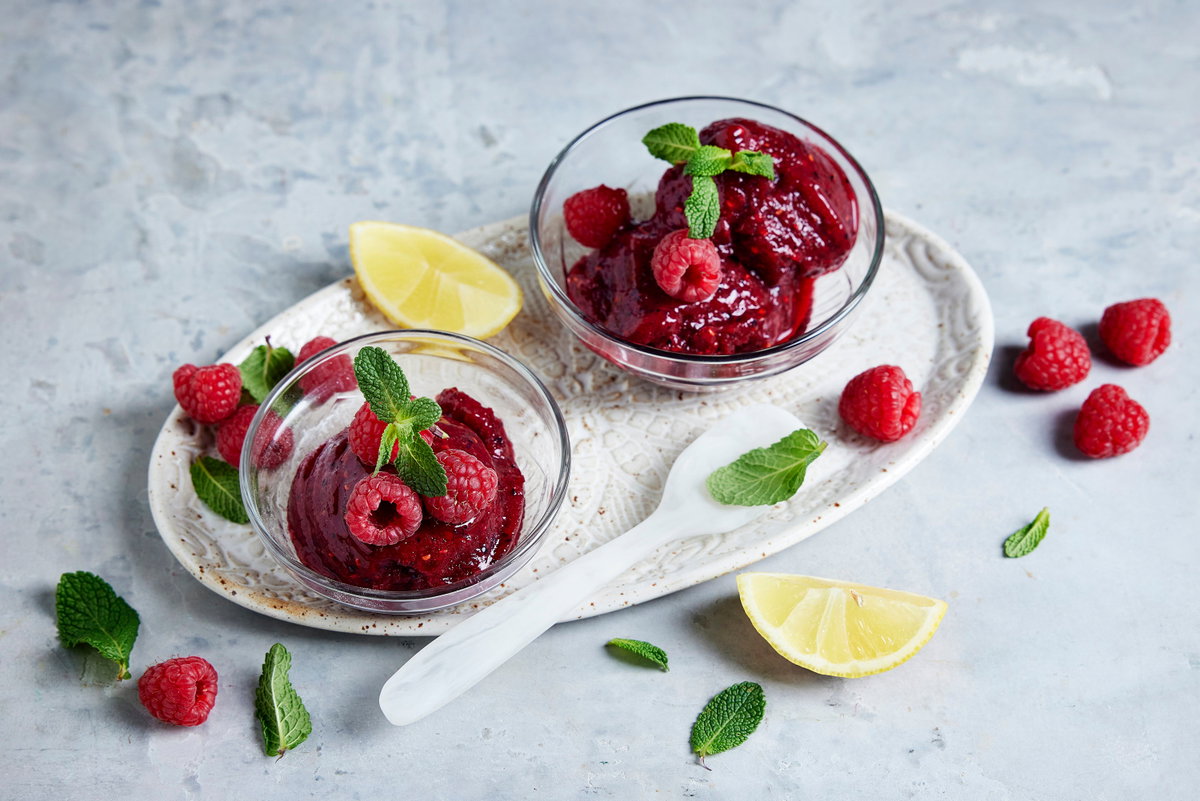 Champagner-Beeren-Sorbet