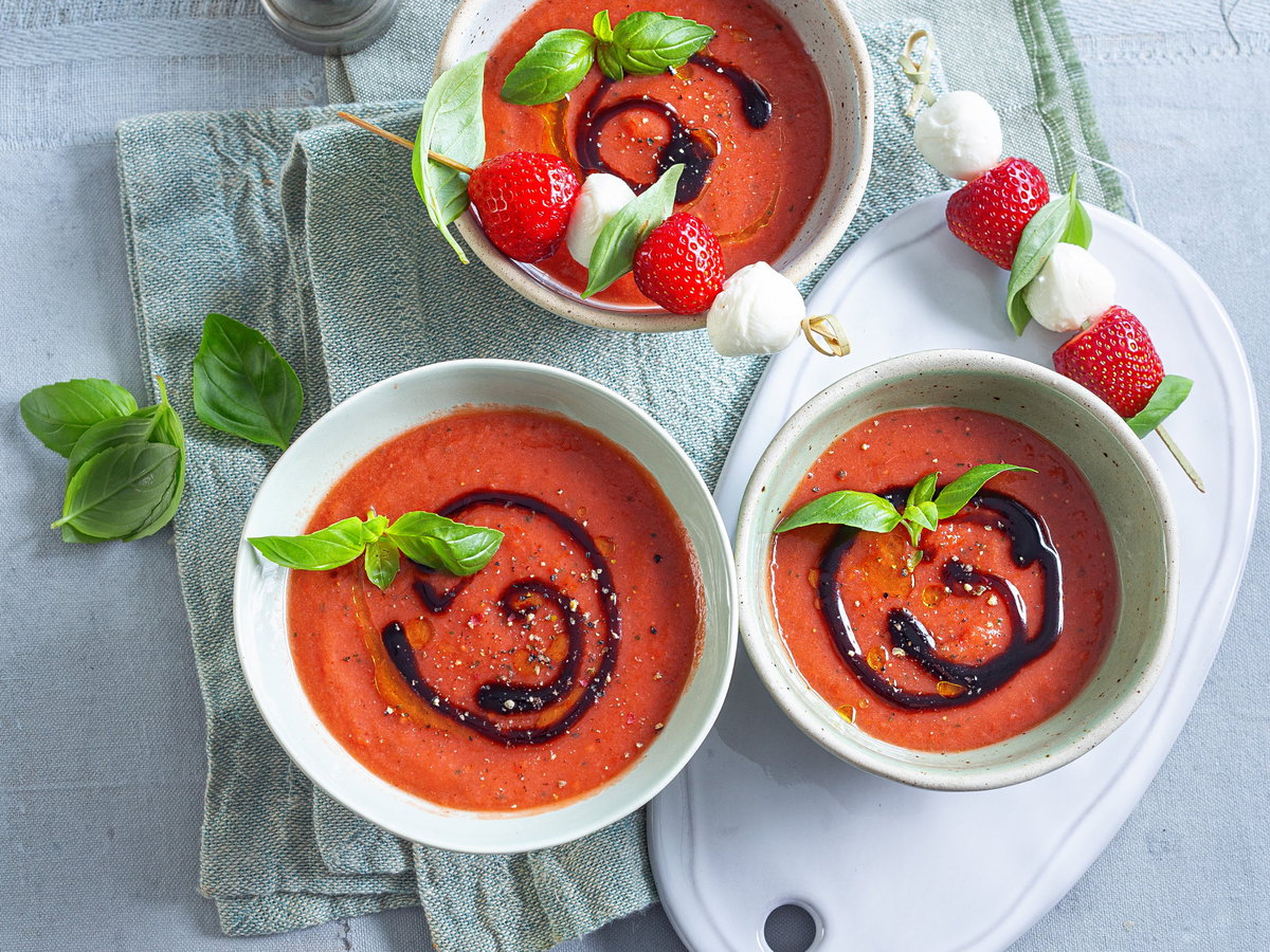 Erdbeer-Tomaten-Gazpacho