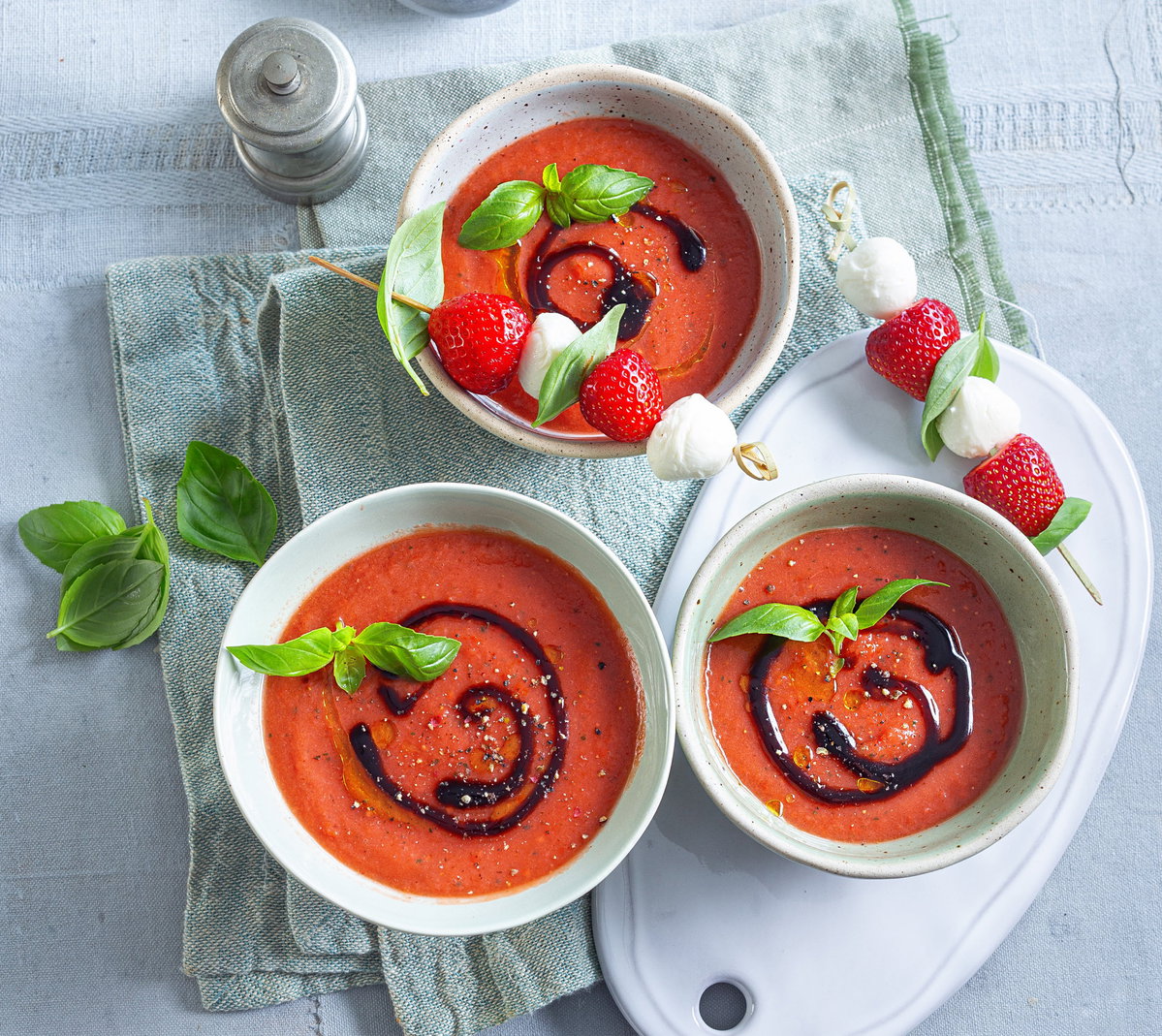 Erdbeer-Tomaten-Gazpacho
