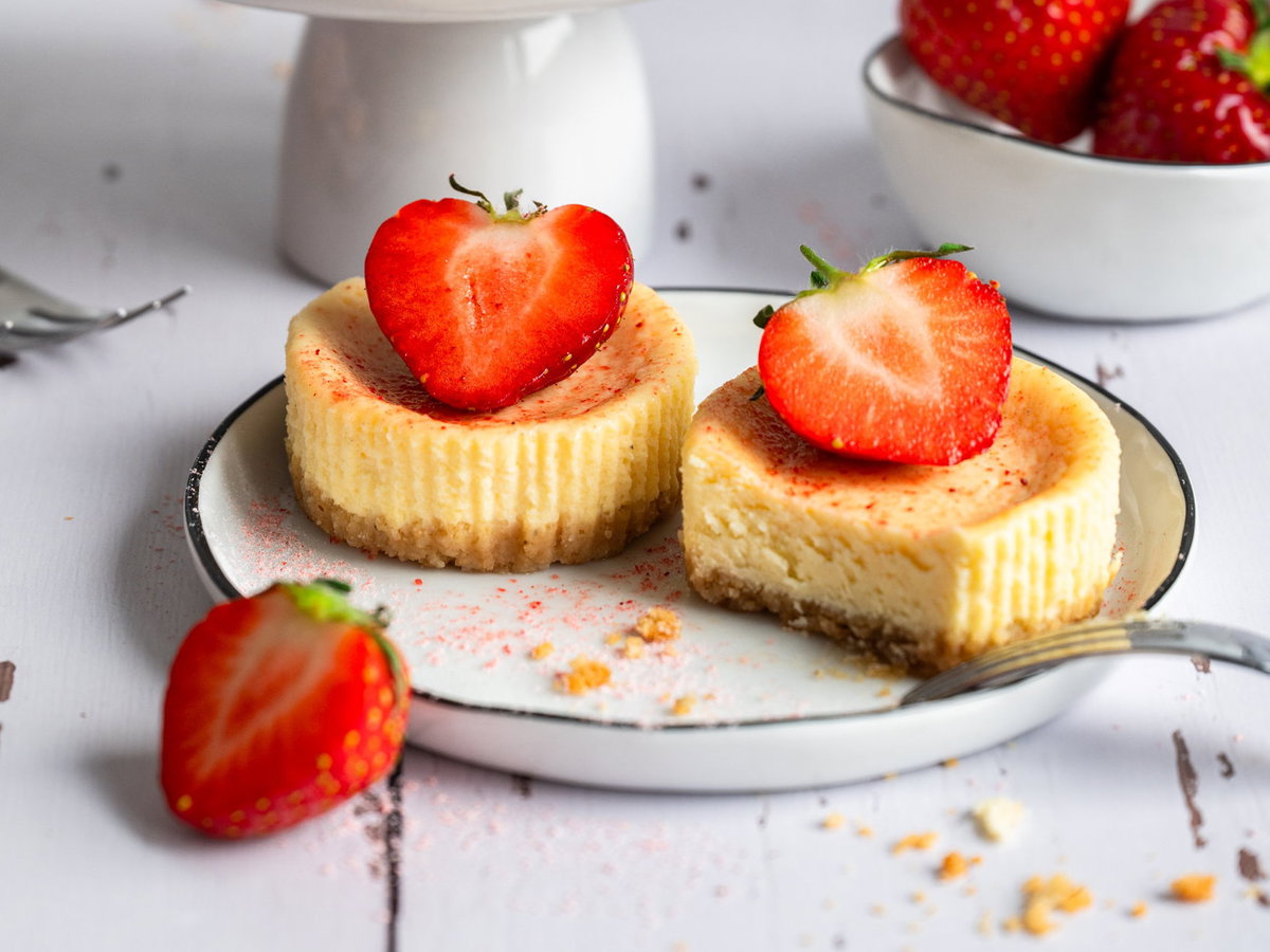 Mini-Erdbeer-Cheesecakes