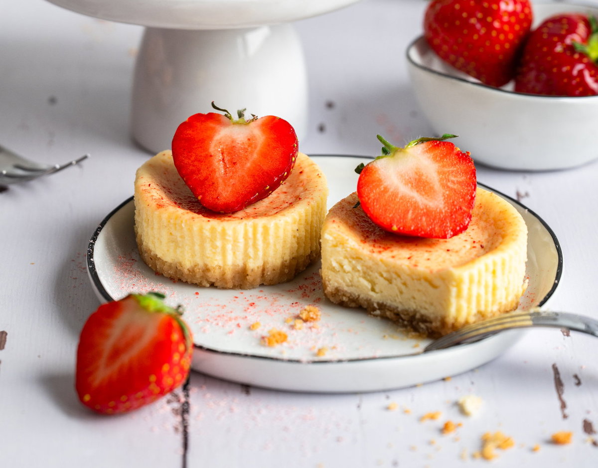 Mini-Erdbeer-Cheesecakes