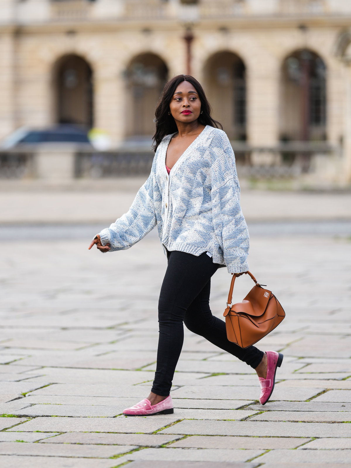 Skinny Jeans mit Loafers