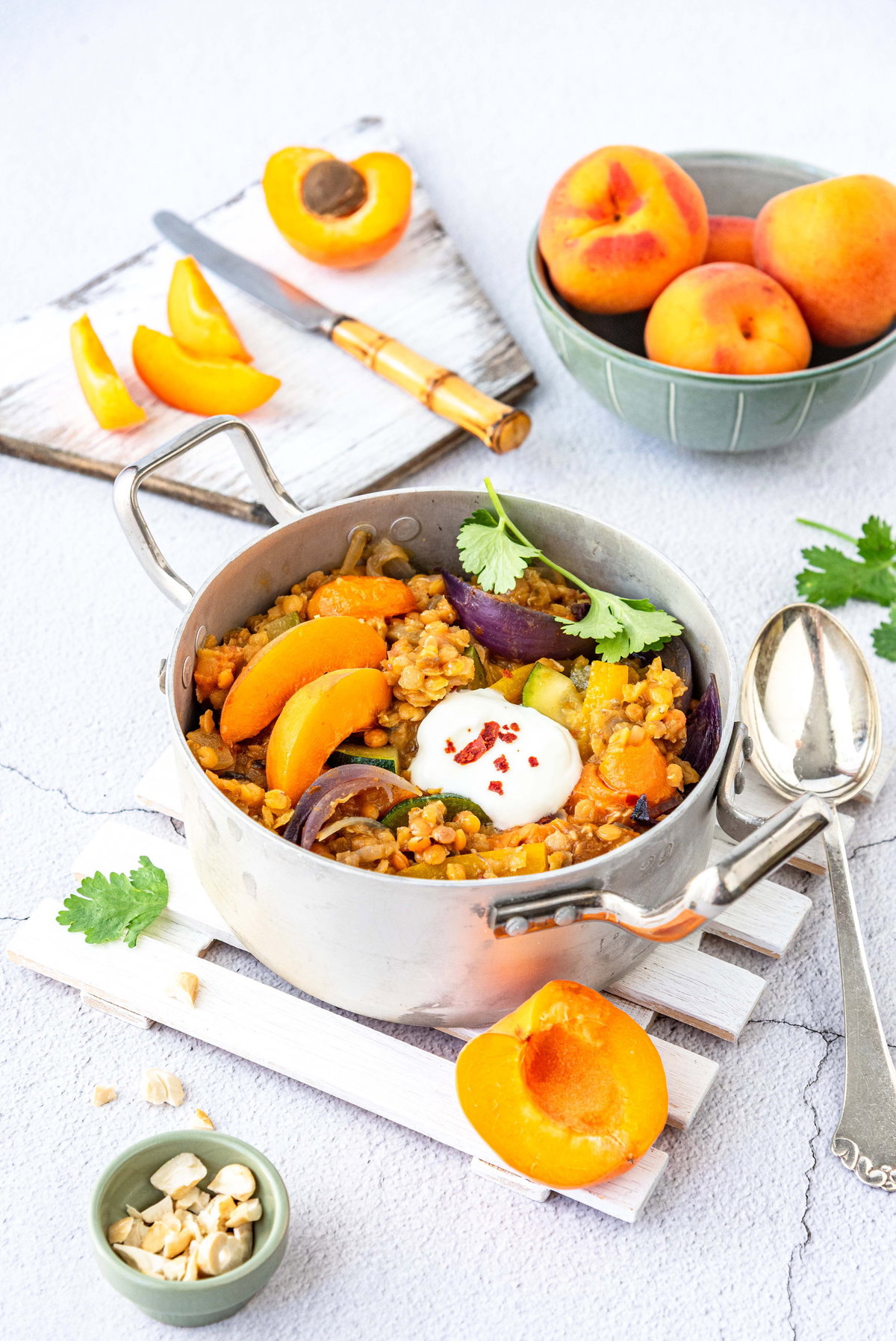 Linsen-Gemüse-Curry mit Aprikosen