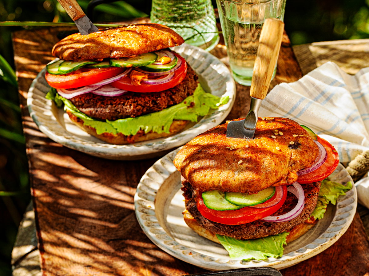 Veggie-Burger vom Grill