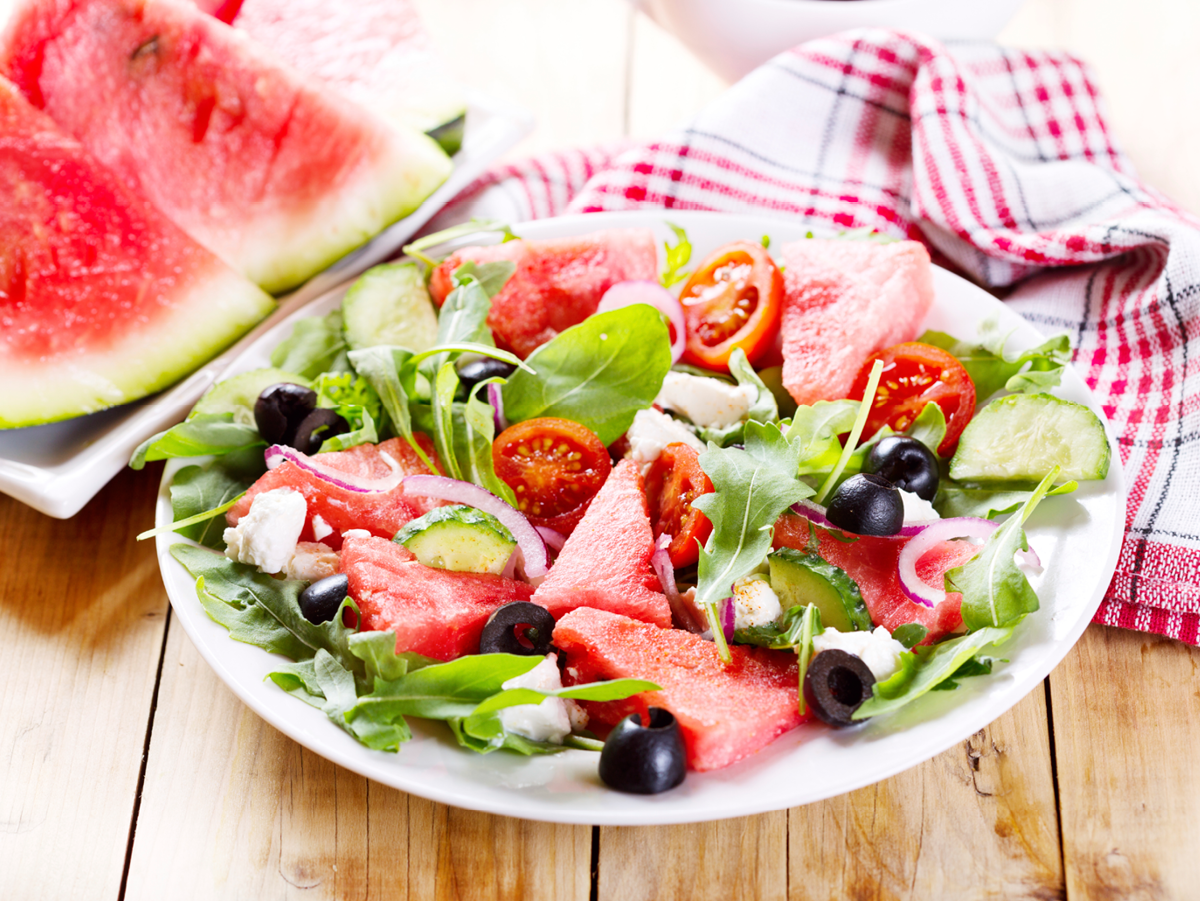 Mediterraner Wassermelonensalat