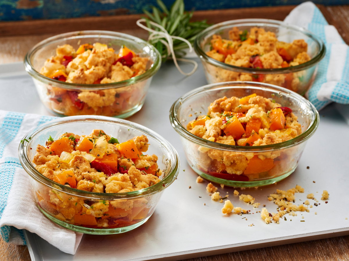 Kürbis-Paprika-Crumble
