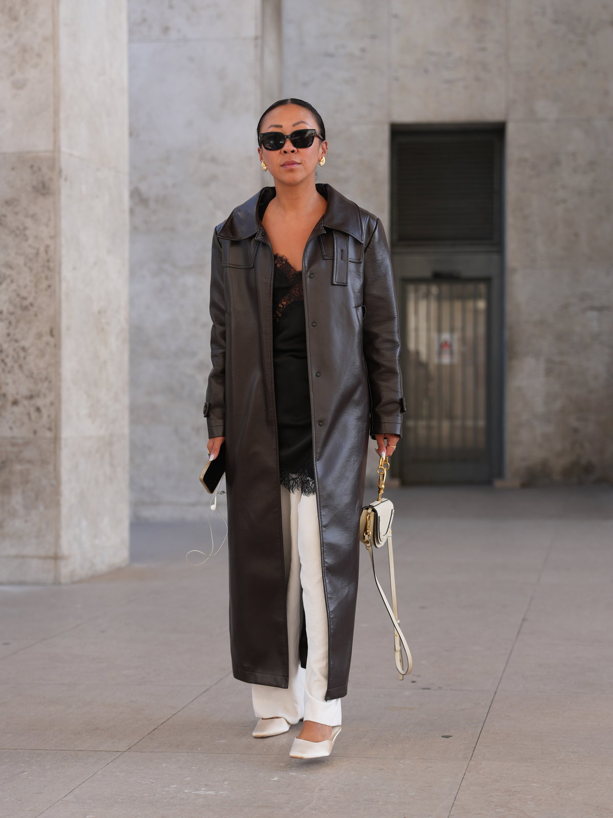 Ledermantel Streetstyle