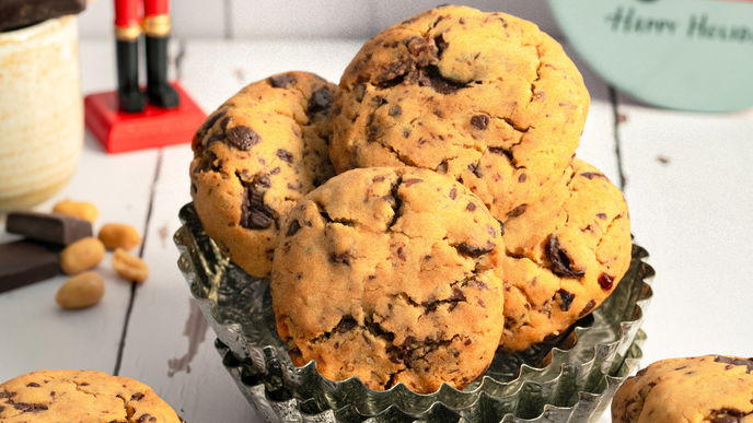 Das perfekte Duett: Knusprige Erdnussbutter-Cranberry-Cookies mit leckerer Süß-Salzig-Balance