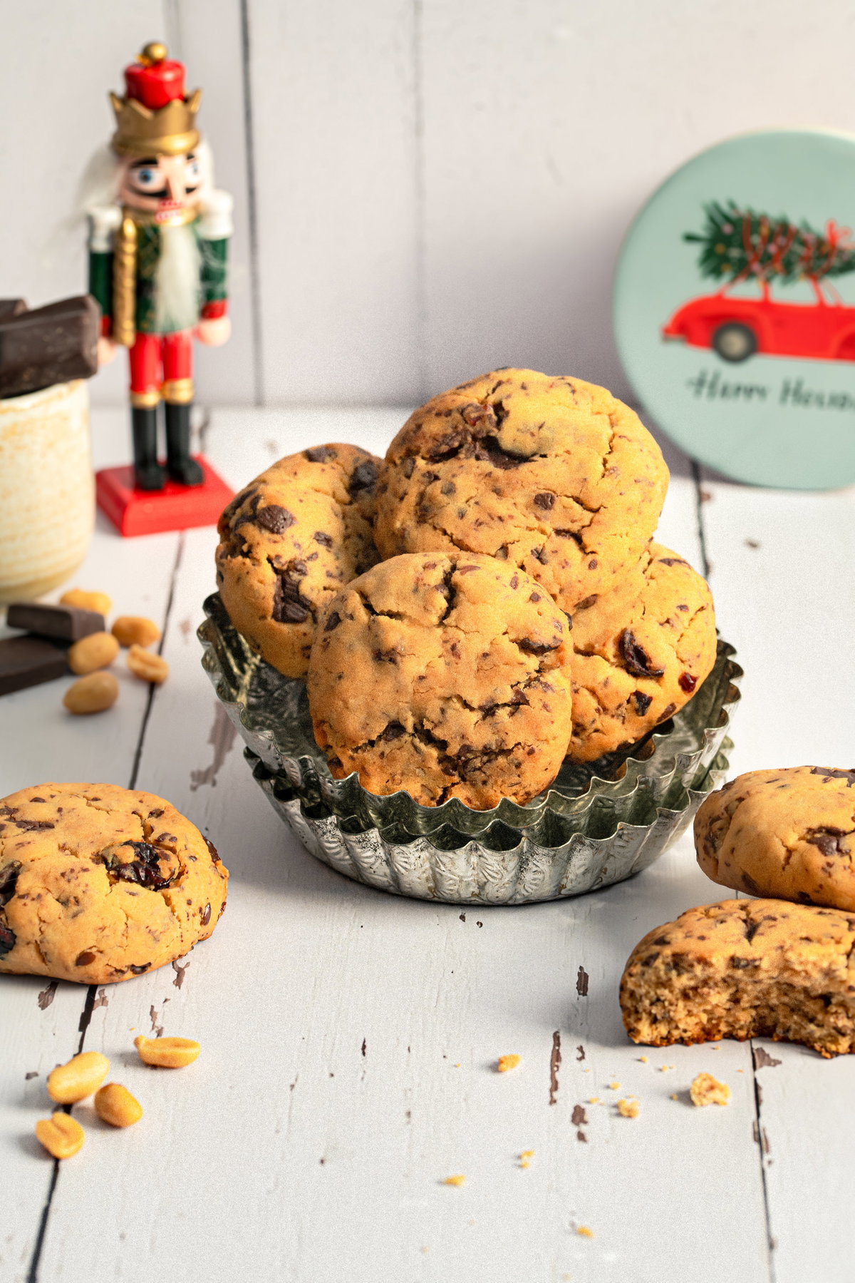 Erdnussbutter-Cranberry-Cookies