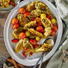 Spinat-Dumplings mit Chili-Zimt-Tomaten: Bei diesem Rezept treffen asiatische Aromen auf Weihnachten
