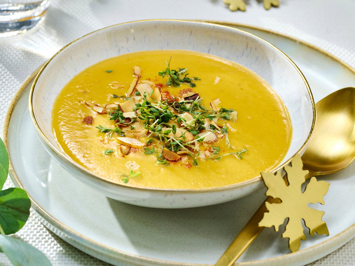 Süßkartoffel-Kresse-Suppe