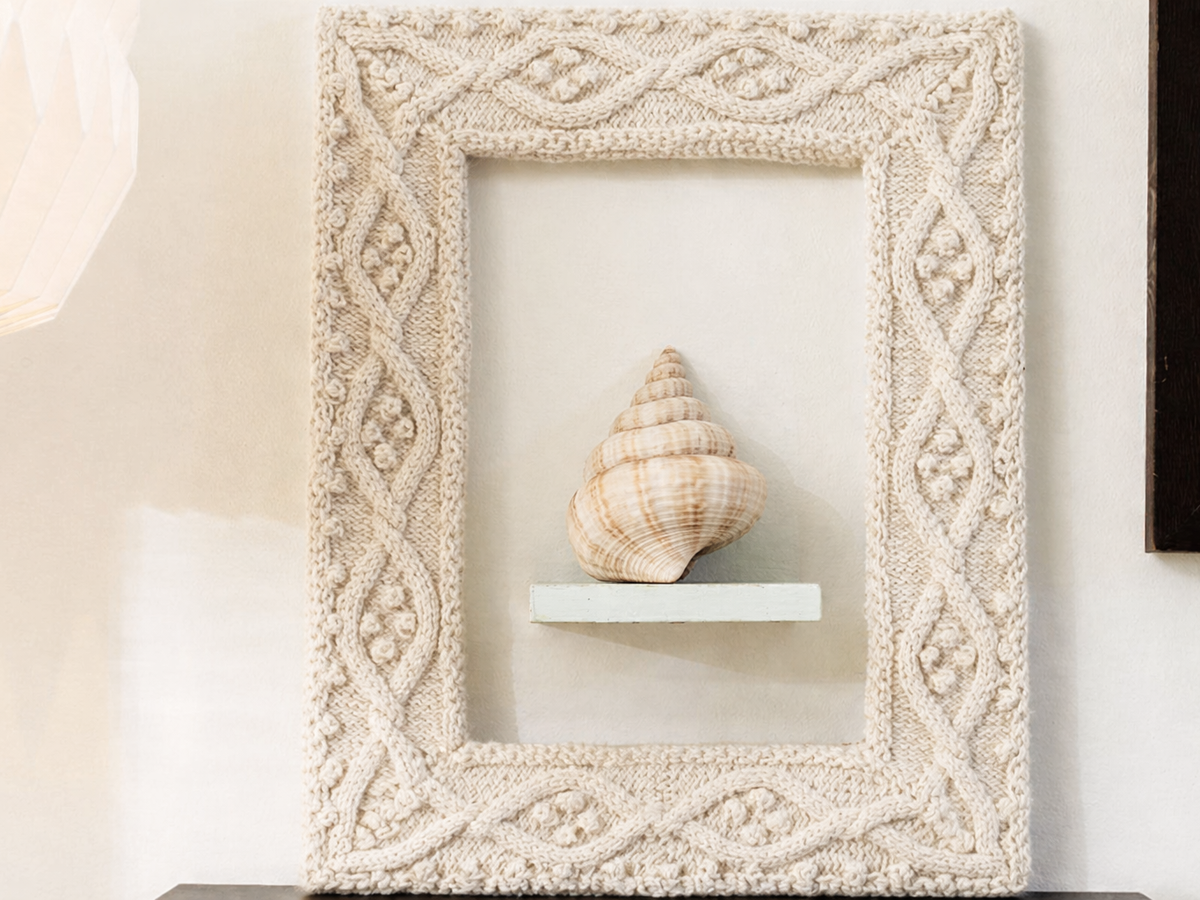 Gestrickter Bilderrahmen