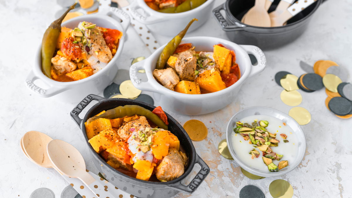 Silvester-Partytopf mit Schweinegulasch: Unser Rezept für alle Gäste, die es herzhaft lieben