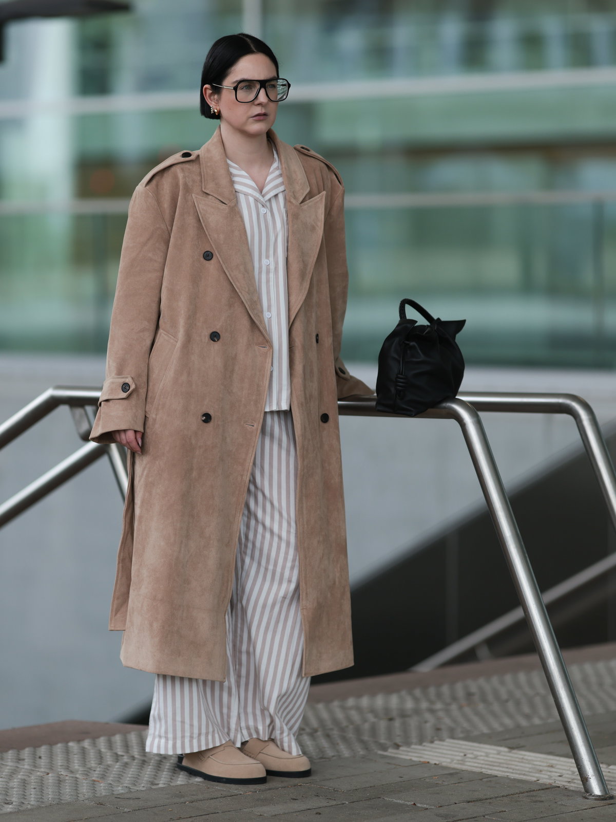 Streetstyle mit Pyjama-Set
