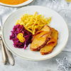 Klassiker neu interpretiert: Unser veganer Sauerbraten mit Kumquat-Rotkohl schmeckt auch Fleischfans
