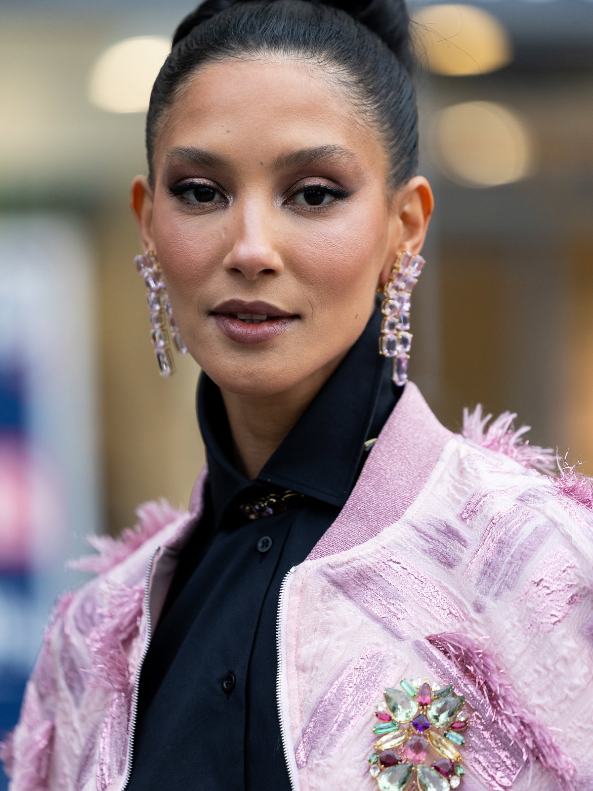 Strassohrringe und Brosche Streetstyle