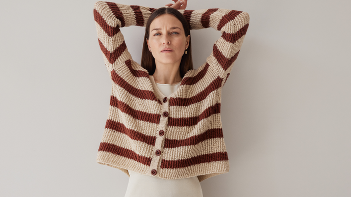 Hallo Frühling! Kostenlose Strickanleitung für die „Ecopuno“-Strickjacke von Lana Grossa 