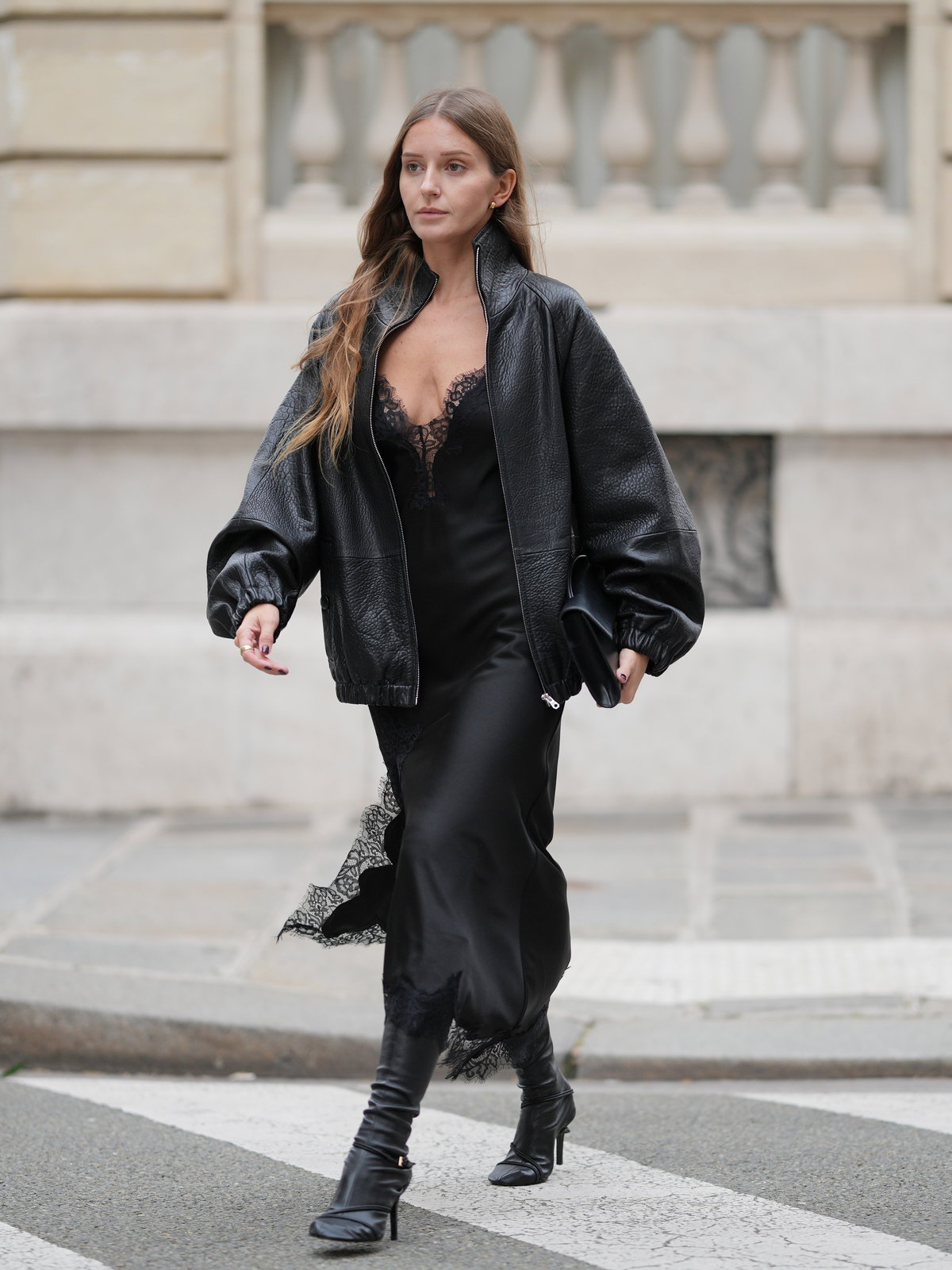 Kleid mit Spitze Streetstyle