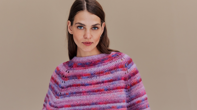Strickspaß ohne Nadelarbeit: Lana Grossa Top-Down-Pullover "Picasso" kostenlos zum Nachstricken