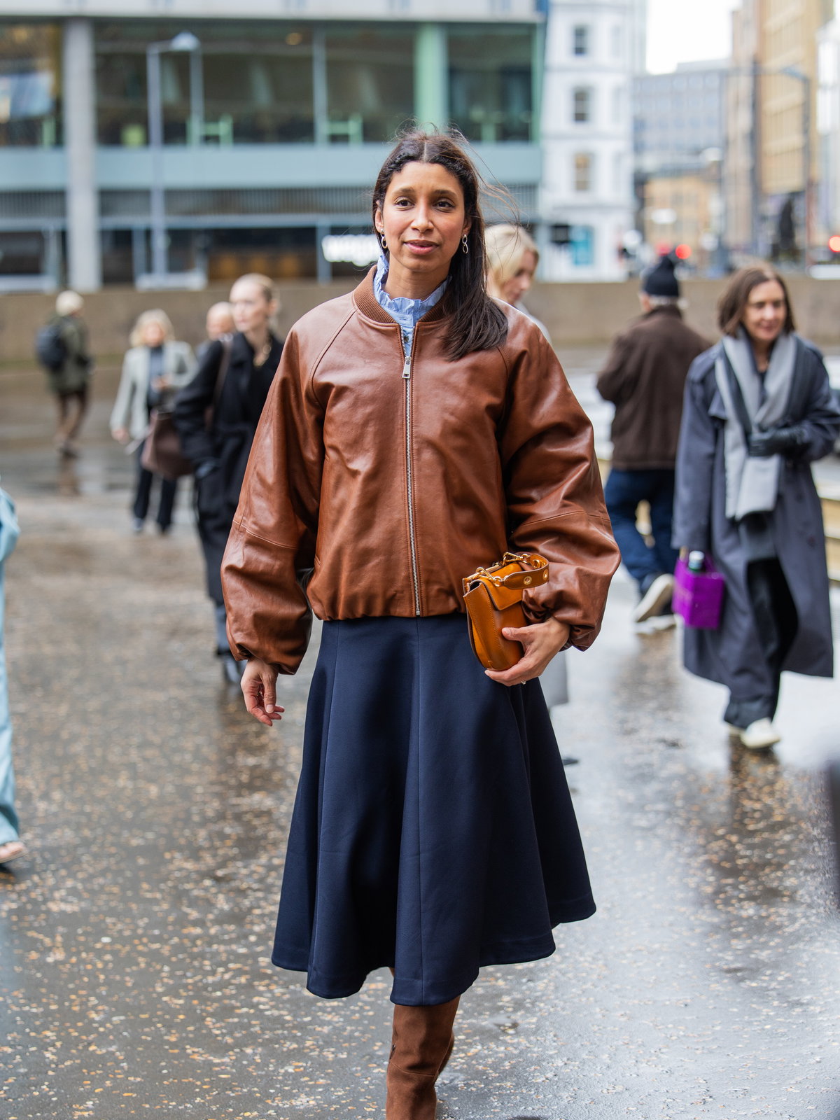 Navy-Blue und Braun Streetstyle