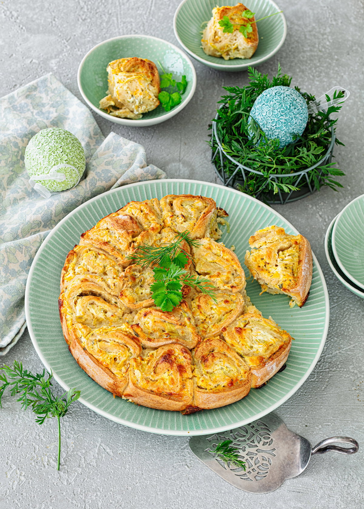 Gemüsezupfbrot für Ostern