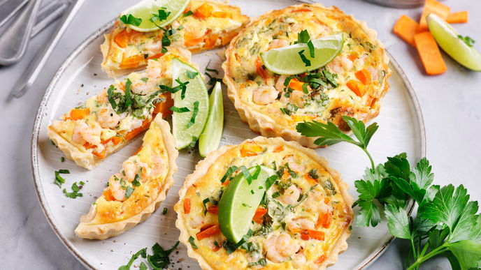Leichte Frühlingsküche: Unser herzhaftes Rezept für Krabben-Möhren-Tartelettes gelingt immer