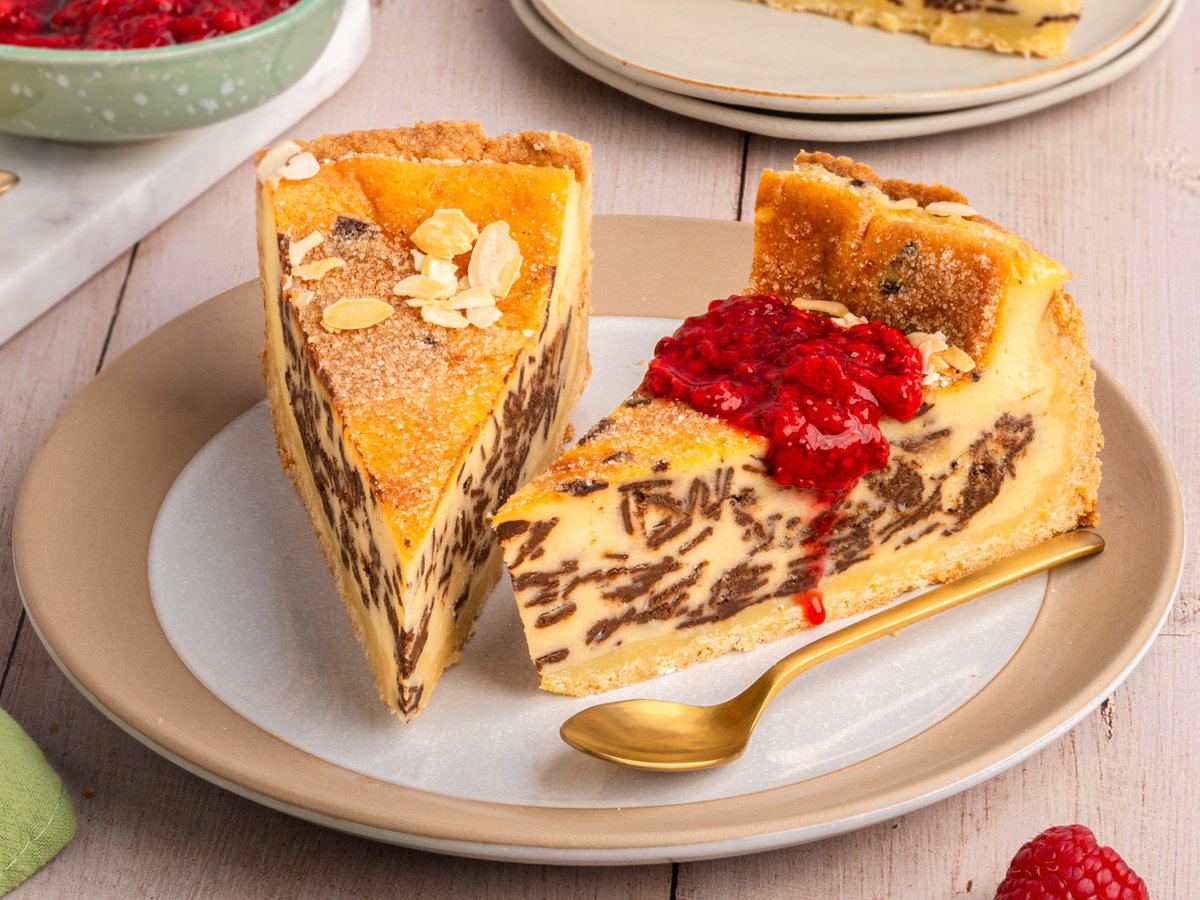 Stracciatella-Käsekuchen