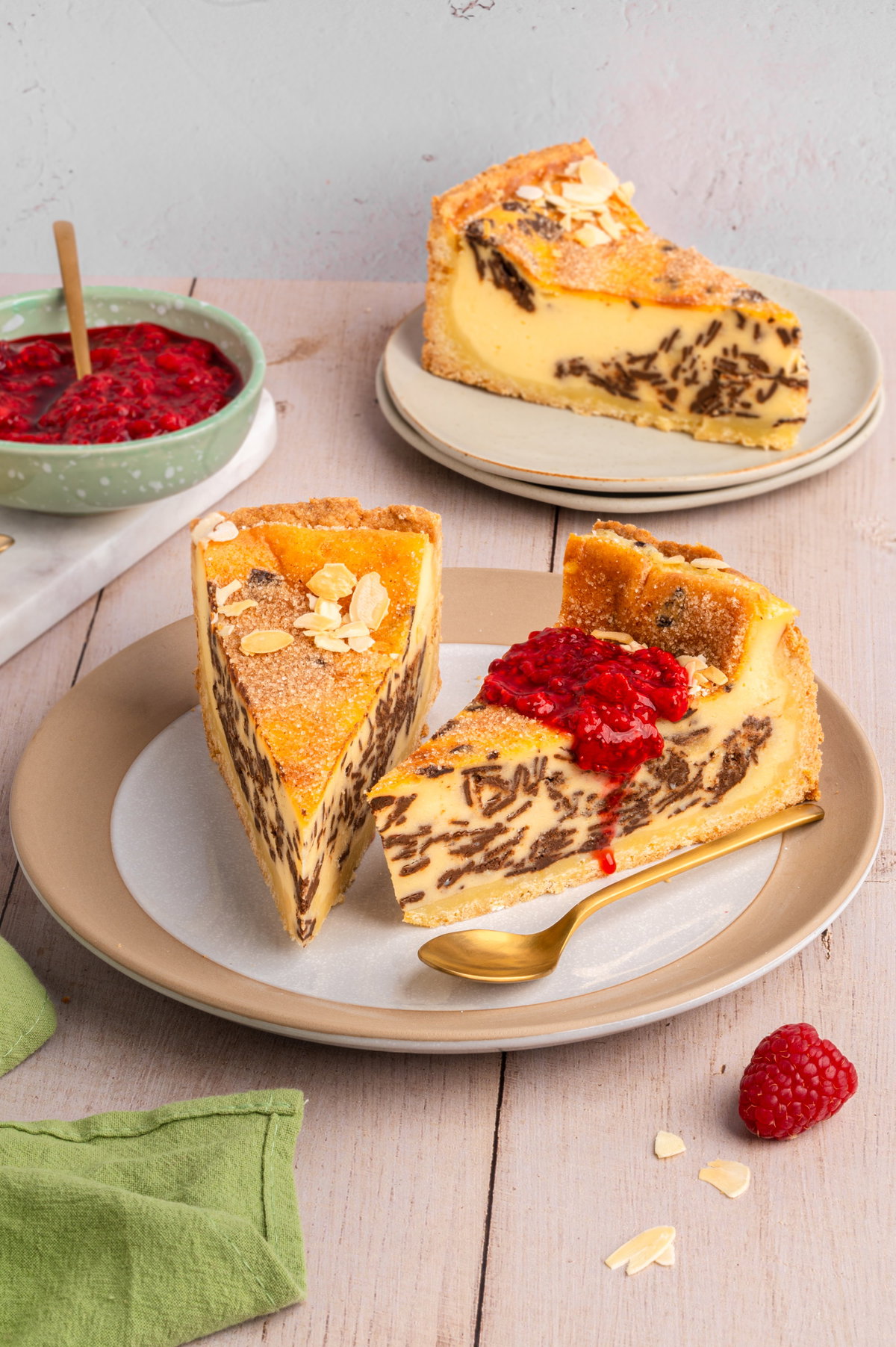 Stracciatella-Käsekuchen