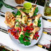 Vegetarisches Grill-Highlight: Kräuterseitling-Spieße mit einer herrlich frischen Tomaten-Salsa