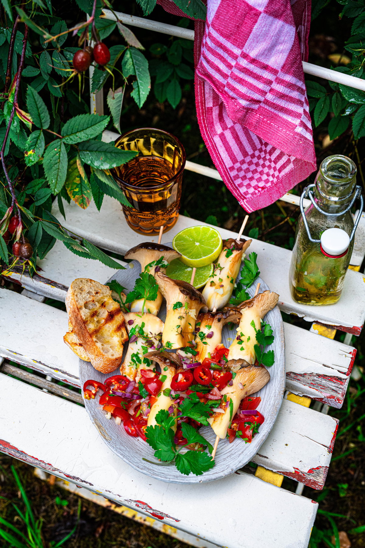 Kräuterseitlinge vom Grill