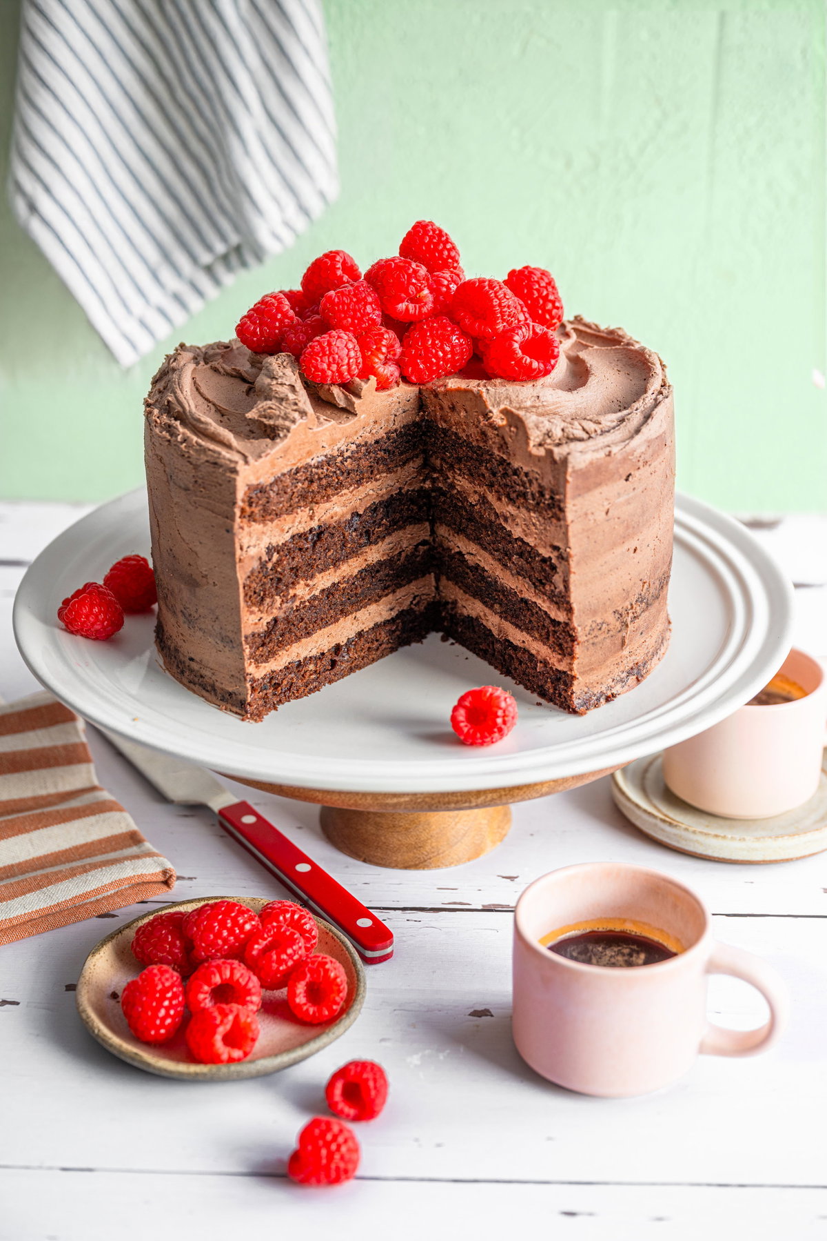 Mokka-Schokotorte mit Buttercreme-Füllung