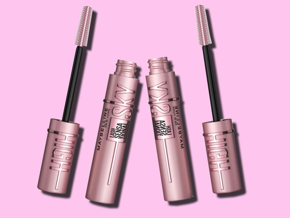 Sky High Mascara auf rosa Hintergrund