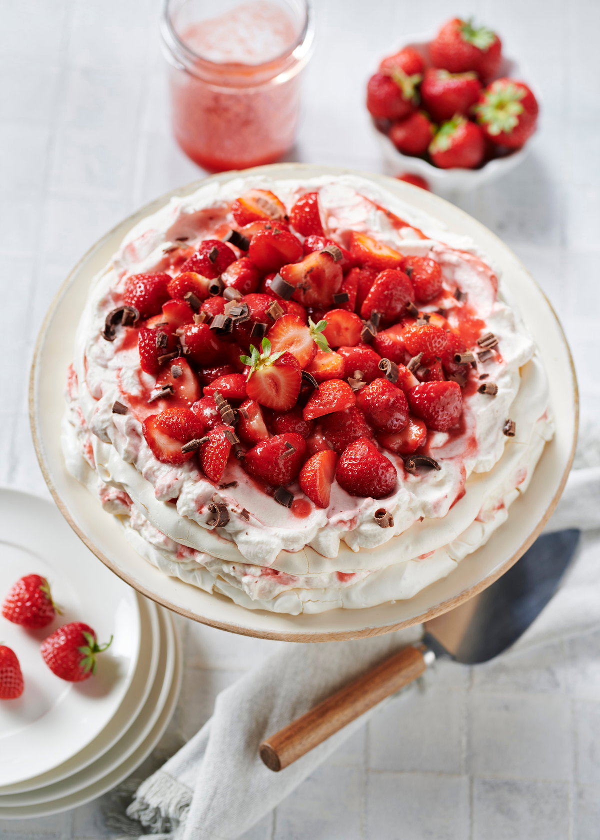 Erdbeer-Pavlova-Torte