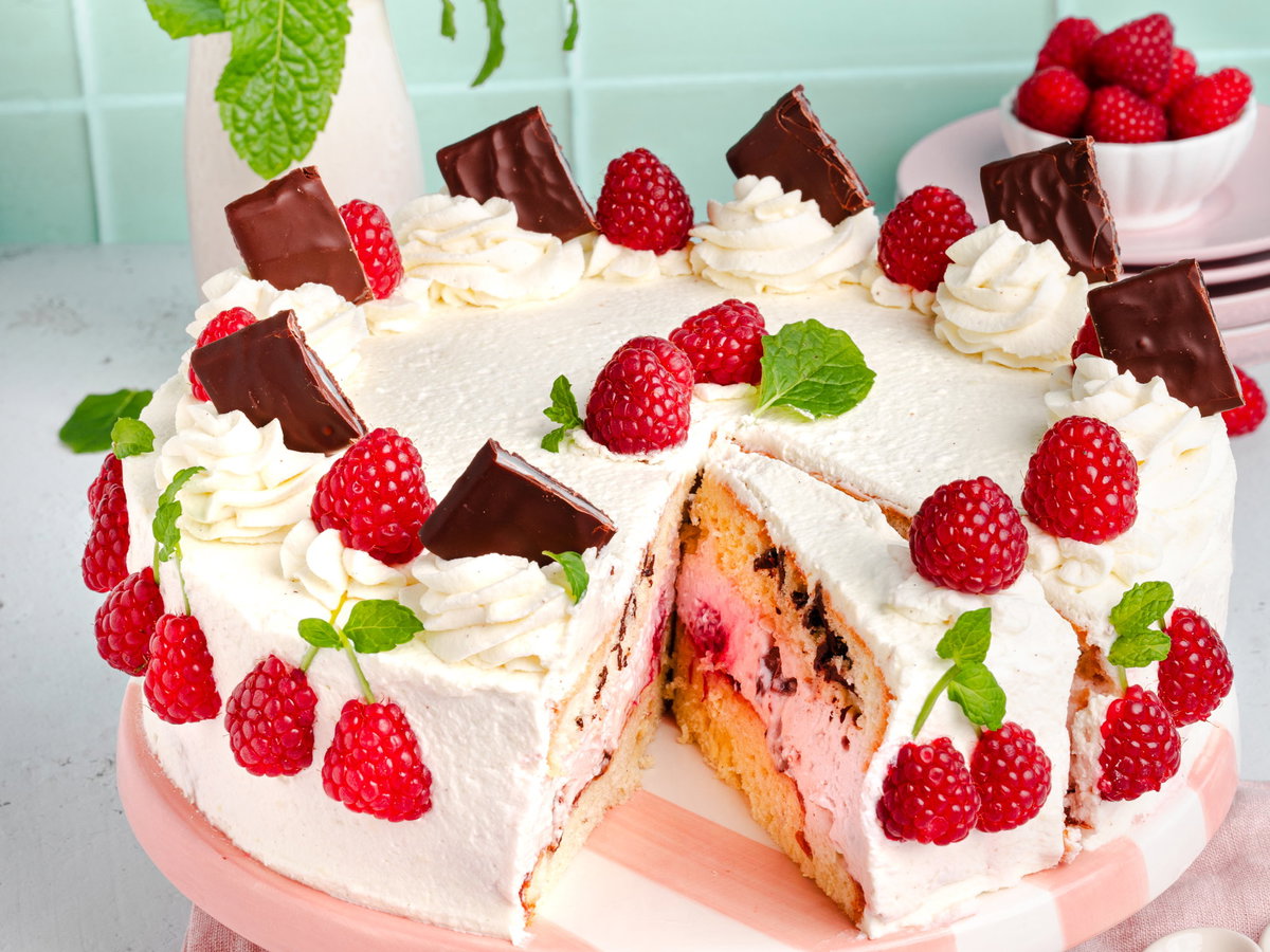 Himbeer-Minz-Torte