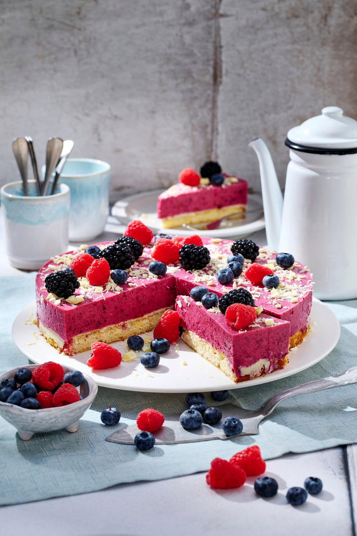 Joghurt-Käsekuchen mit Beeren