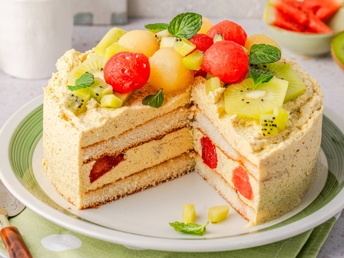 Kiwi-Melonentorte