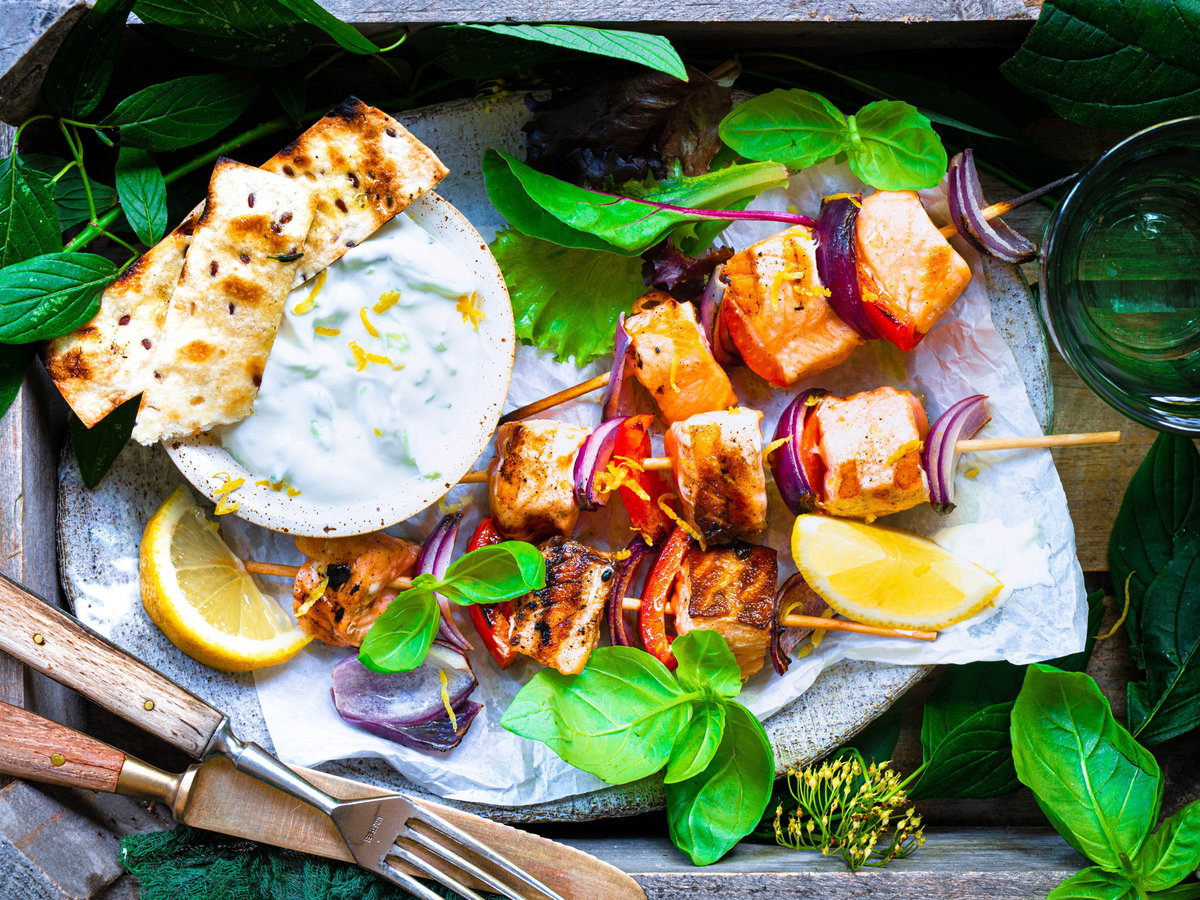 Lachs-Paprika-Spieße