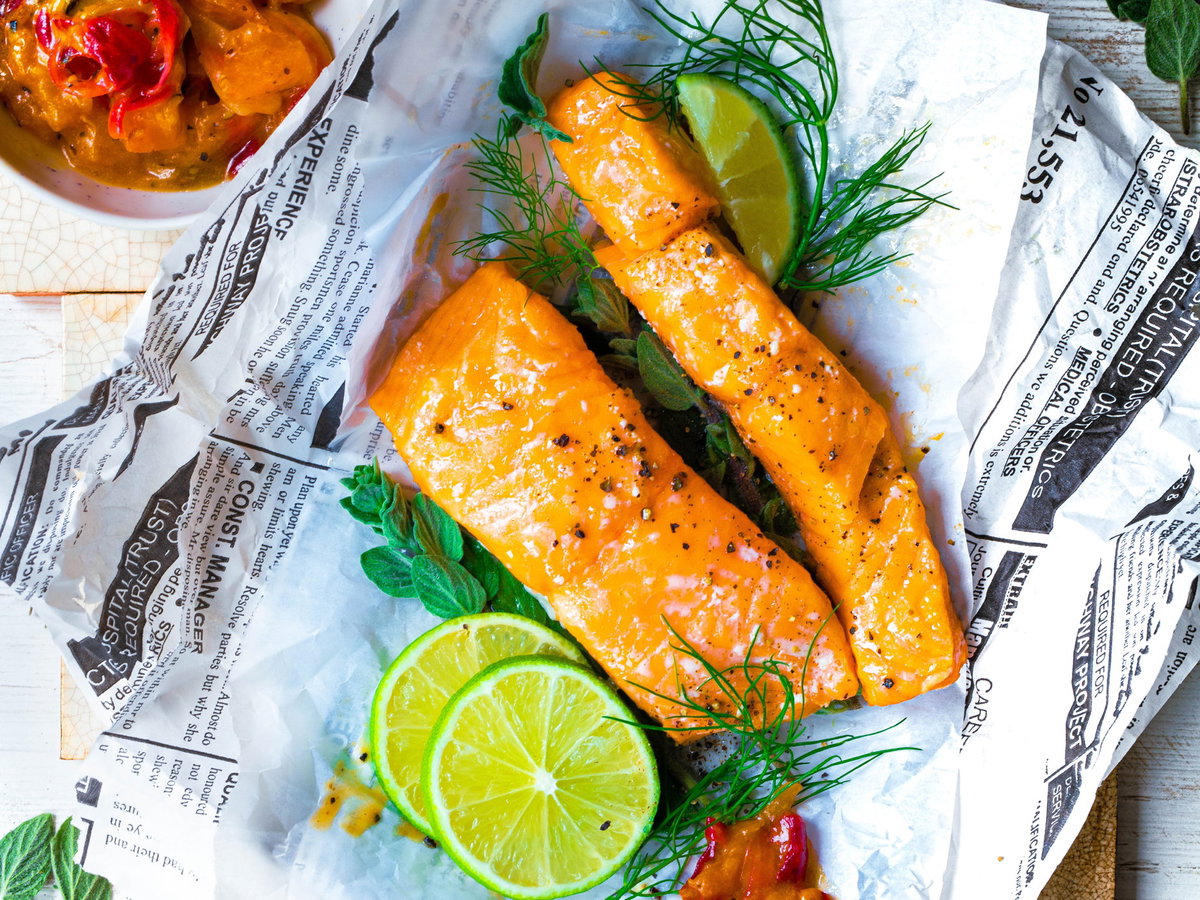 Limetten-Kräuter-Lachs