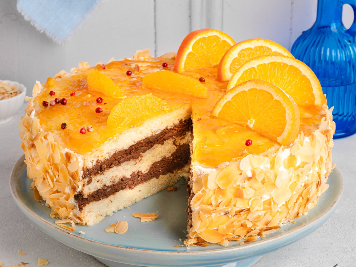 Orangentorte mit Schokoladenmousse