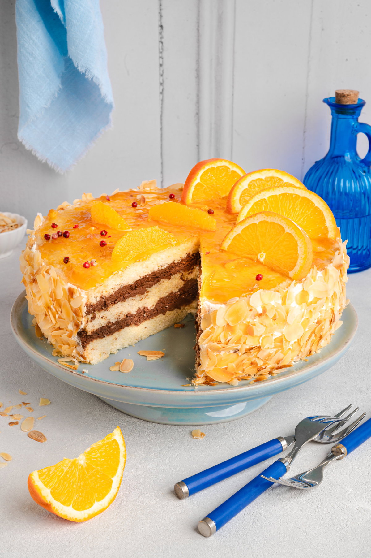 Orangentorte mit Schokoladenmousse