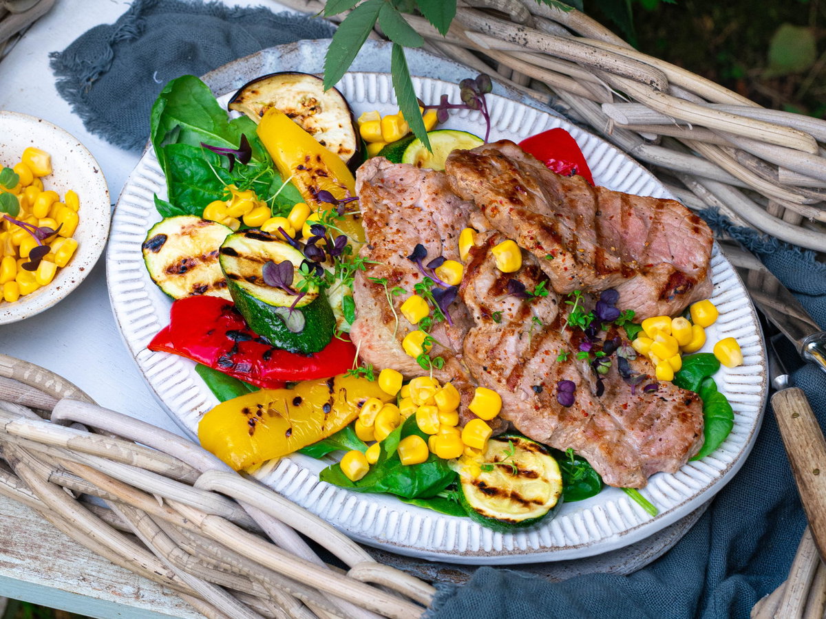Schweinenackensteak vom Grill