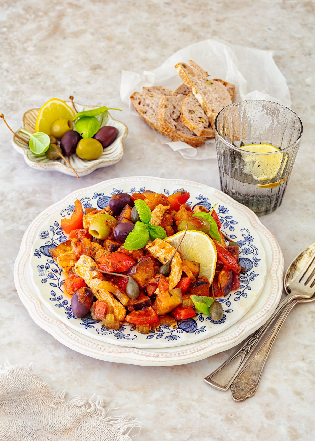 Caponata mit Putenfilet