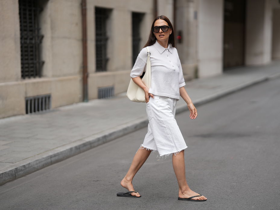 Flipflops in Kombination mit Bermudas