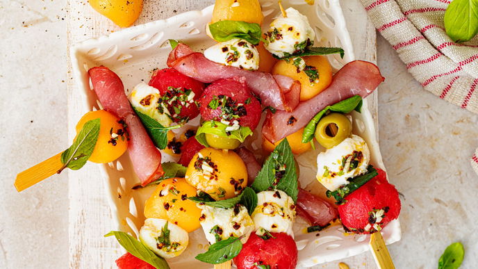 Melonen-Schinken-Spieße: Unser schnelles 15-Minuten-Rezept für Tage mit 30 Grad+